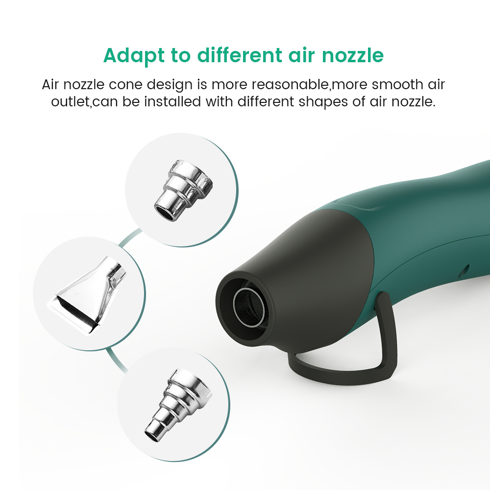 Mini Hot Gun For Heat Shrink Lower Noise Mini Hot Air Gun Heated Gun Adapt To Different Air Nozzle With 2m Wires