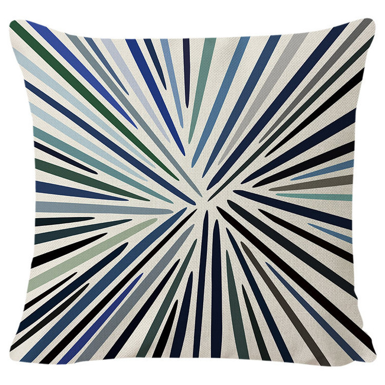 Green Outdoor Throw Pillow Covers Blue Couch Patio Furniture Bench Geometric Striped Square Indoor Cushion Cover