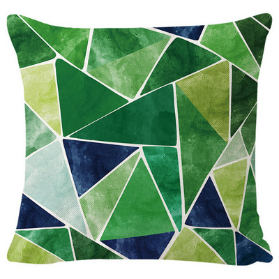 Green Outdoor Throw Pillow Covers Blue Couch Patio Furniture Bench Geometric Striped Square Indoor Cushion Cover