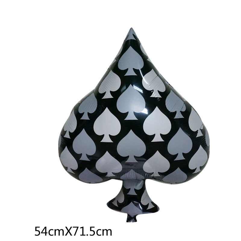 Wholesale New Design Casino Theme Party Balloons Playing Cards Foil Balloons Casino Party Decoration Supplies for Poker Events