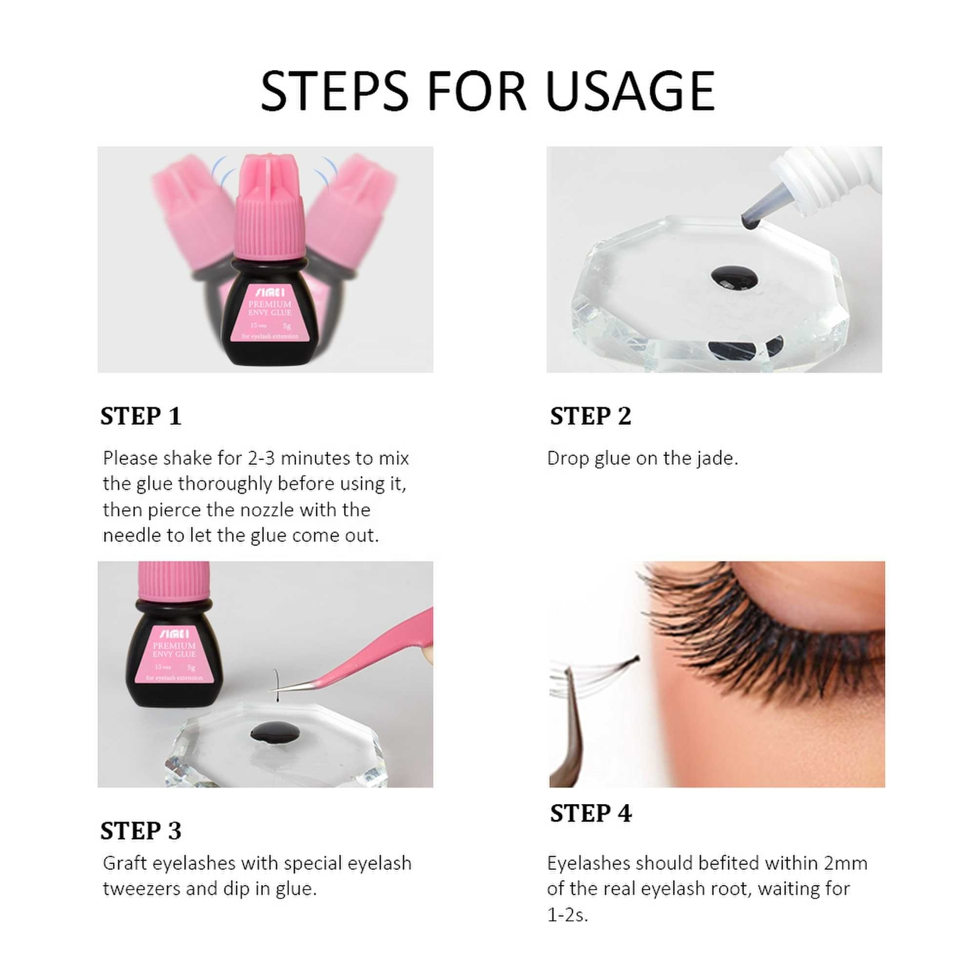 SIMEI 15 ENVY Glue With Lashes Adhesive 5g Eyelash Extension glue Strong Adhesive HS 15 Eyelash Extension Glue