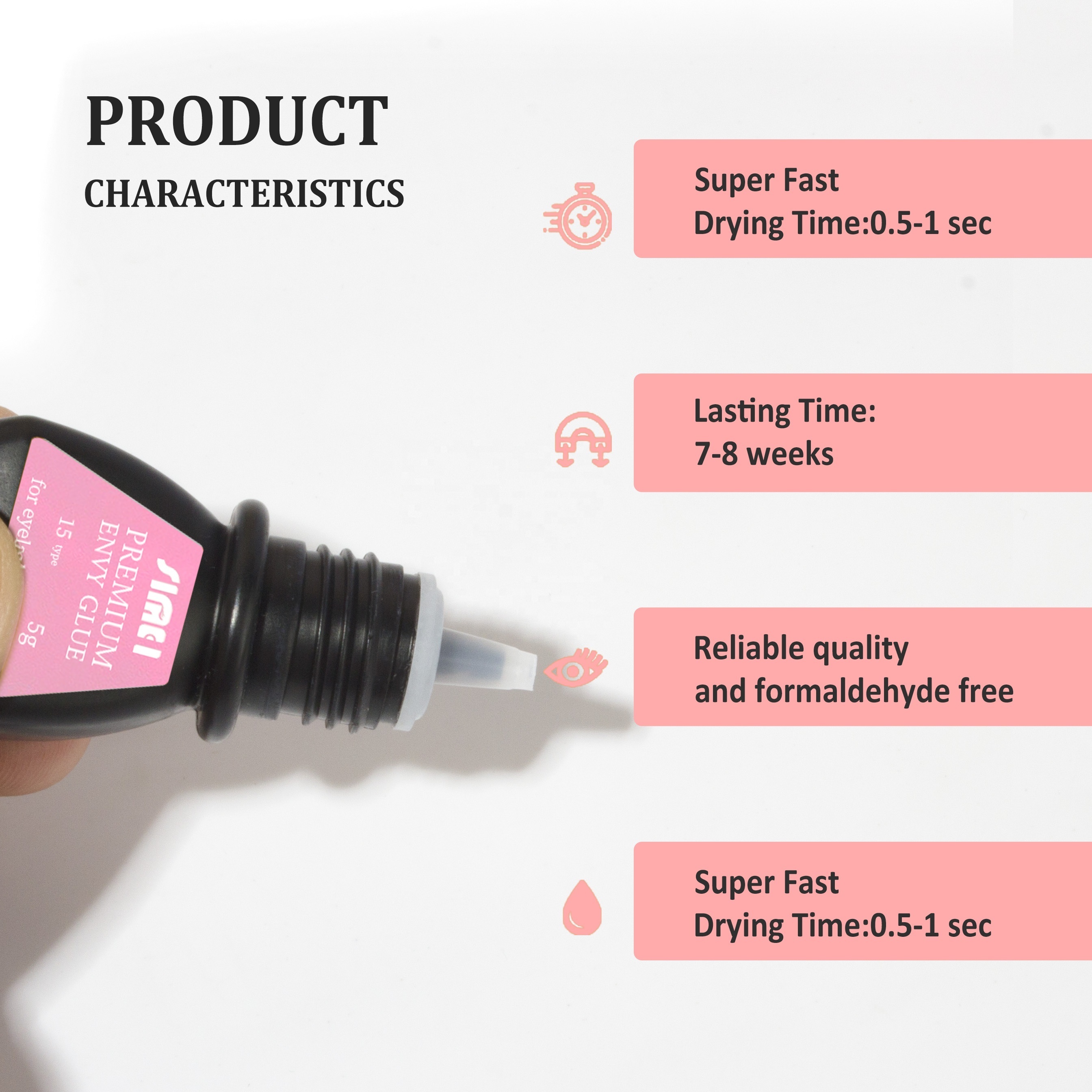 SIMEI 15 ENVY Glue With Lashes Adhesive 5g Eyelash Extension glue Strong Adhesive HS 15 Eyelash Extension Glue