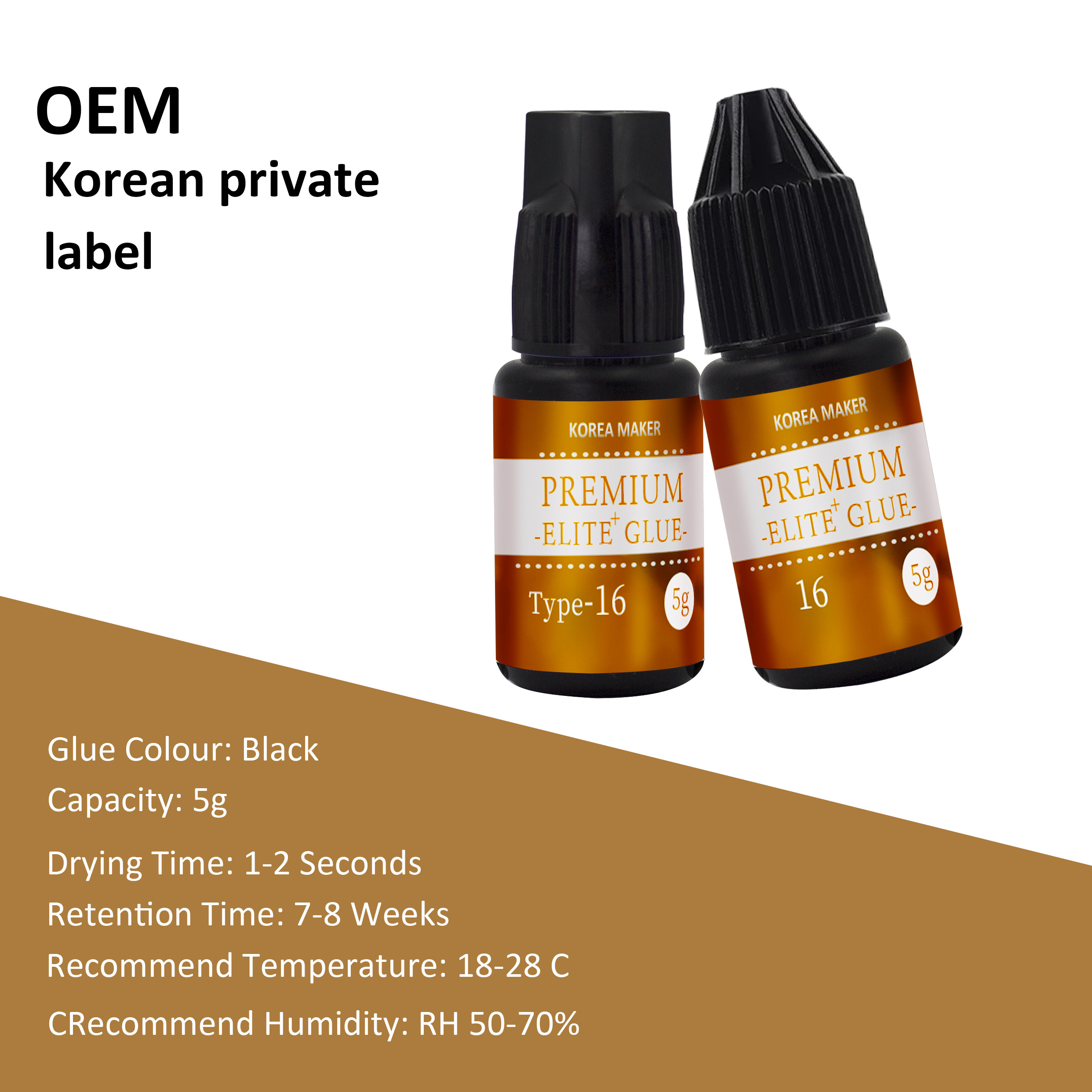 Professional Oem/odm HS Premium Elite Lash Glue Custom Eyelash Glue Original Korea HS Adhesive Private Label Eyelash Glue