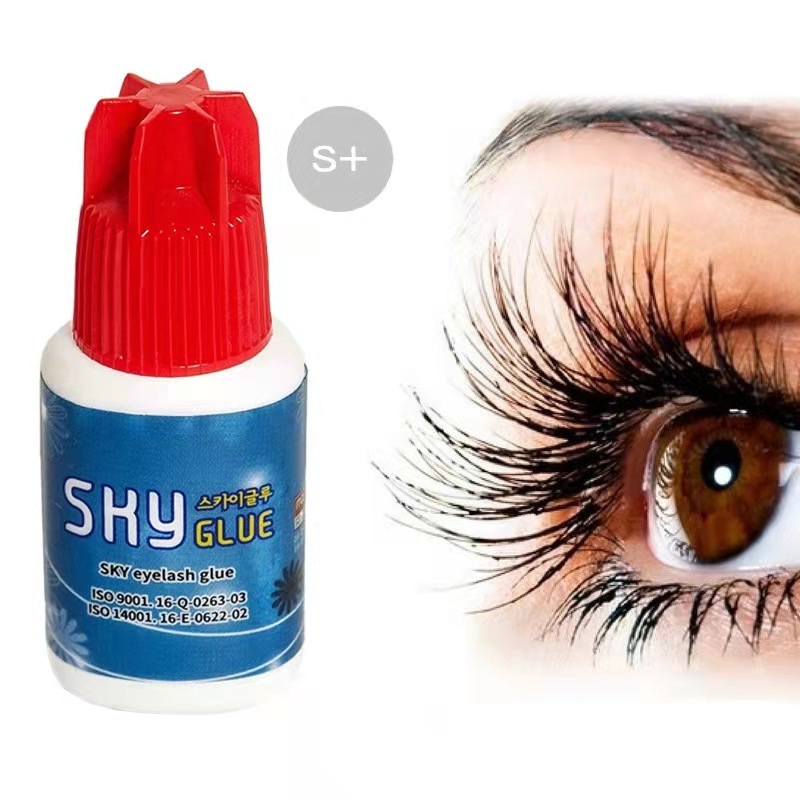 Korea Private Label Individual  Sky EYELASH Glue Red cap 1-2s Dry Time 5ml Sky S+ Glue For Eyelash Extensions Adhesive