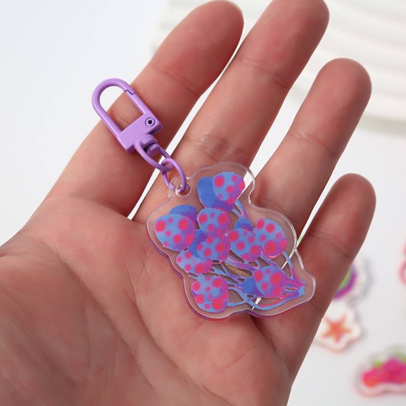 custom printed clear acrylic keychain personalized epoxy resin double sided acrylic charms