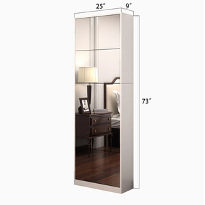 Modern Simple Design Durable Entry Furniture Extendable Mirror Shoe Cabinet For Living Room