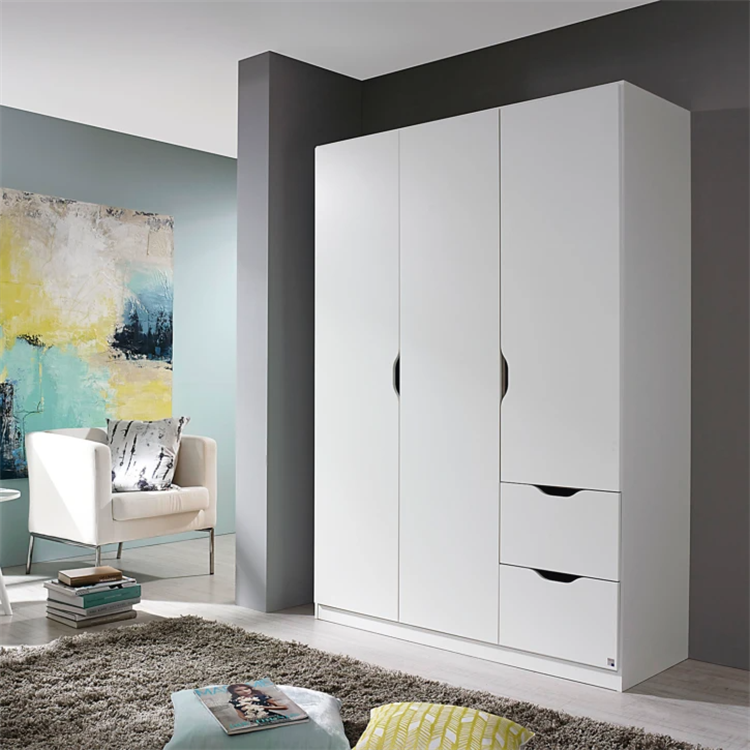 Rustic white bedroom living room combination wardrobe wooden cupboard for clothes