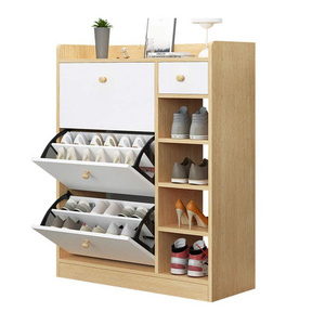 Hot Sale Multi-Functional Wooden Shoe Rack Cabinet Most Popular Entryway Furniture For Shoe Storage Living Room