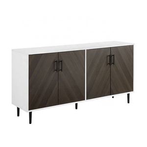 Mesa aparador wholesale accent style grey doors modern room sideboard solid white cabinet storage for living room