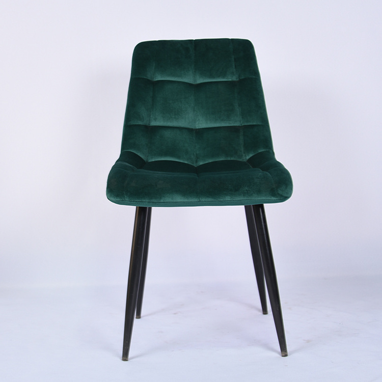 Made in China Best Quality Luxury Design Comfortable Home Kitchen Chair High Back Green Fabric Velvet Dining Chairs