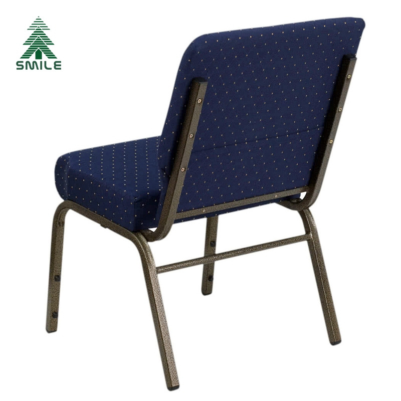 Free sample cheap customized metal padded church chairs with interlock