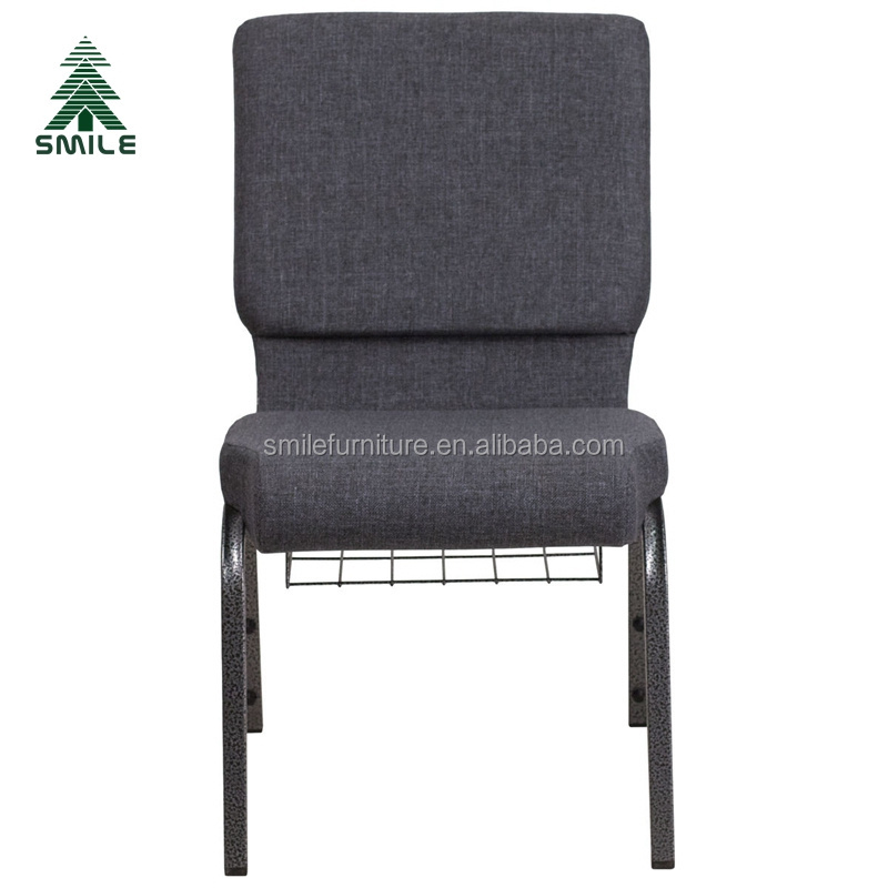 Extra Wide Patterned Fabric Church Chair for theater