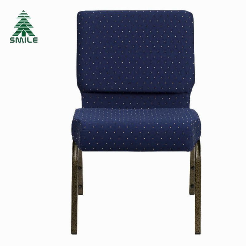 Free sample cheap customized metal padded church chairs with interlock