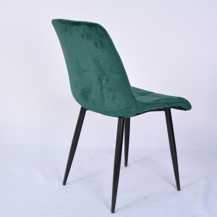 Made in China Best Quality Luxury Design Comfortable Home Kitchen Chair High Back Green Fabric Velvet Dining Chairs