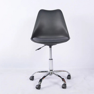 Modern Cheap High Quality Cushion Seat Swivel Chairs Plastic Cushion Seat Office Chair with Caster Wheels