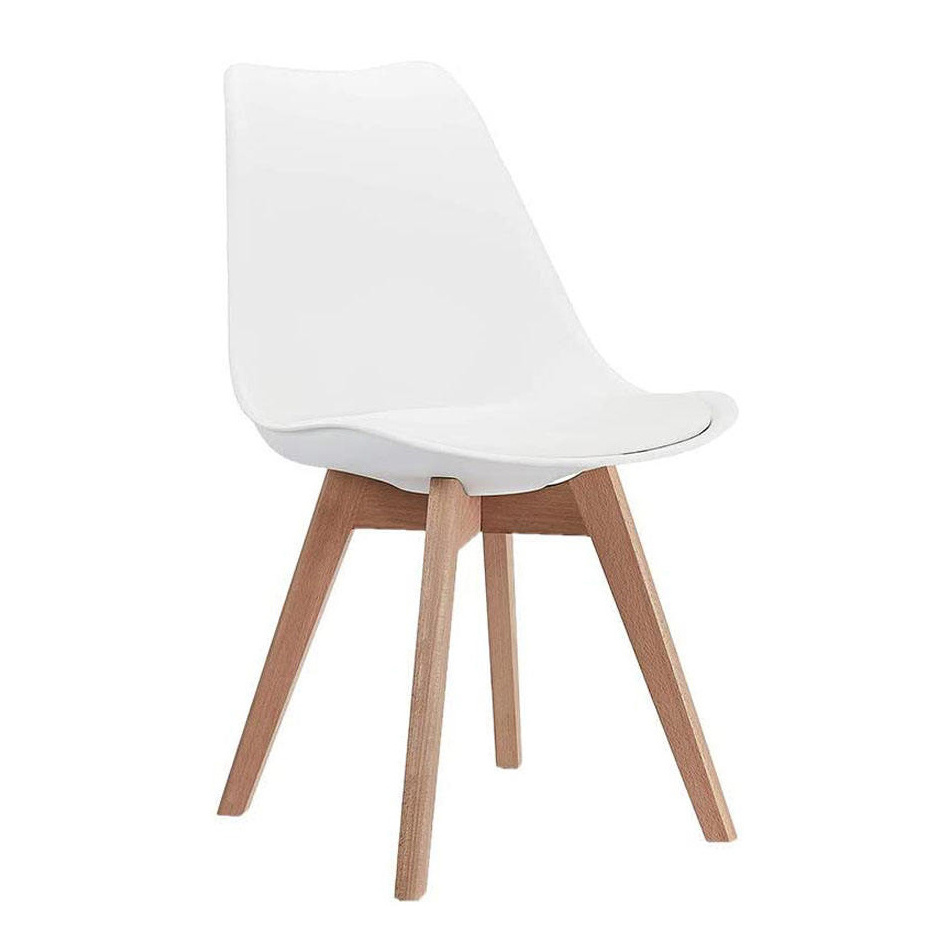 Factory Direct Sale Modern Home Furniture Plastic Style Gross Tulip Wooden Legs Dining Room Chairs