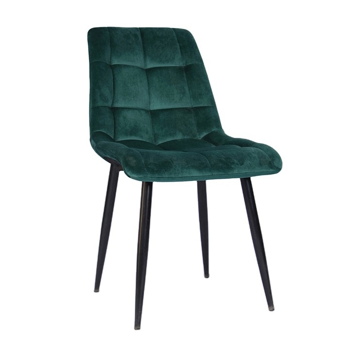 Made in China Best Quality Luxury Design Comfortable Home Kitchen Chair High Back Green Fabric Velvet Dining Chairs