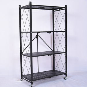 Wholesale High Quality 4 Layers Warahouse Used Storage Shelving Units Black White Powder Coating Steel Metal Shelf Rack for Sale