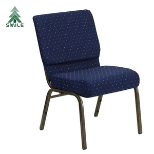 Free sample cheap customized metal padded church chairs with interlock