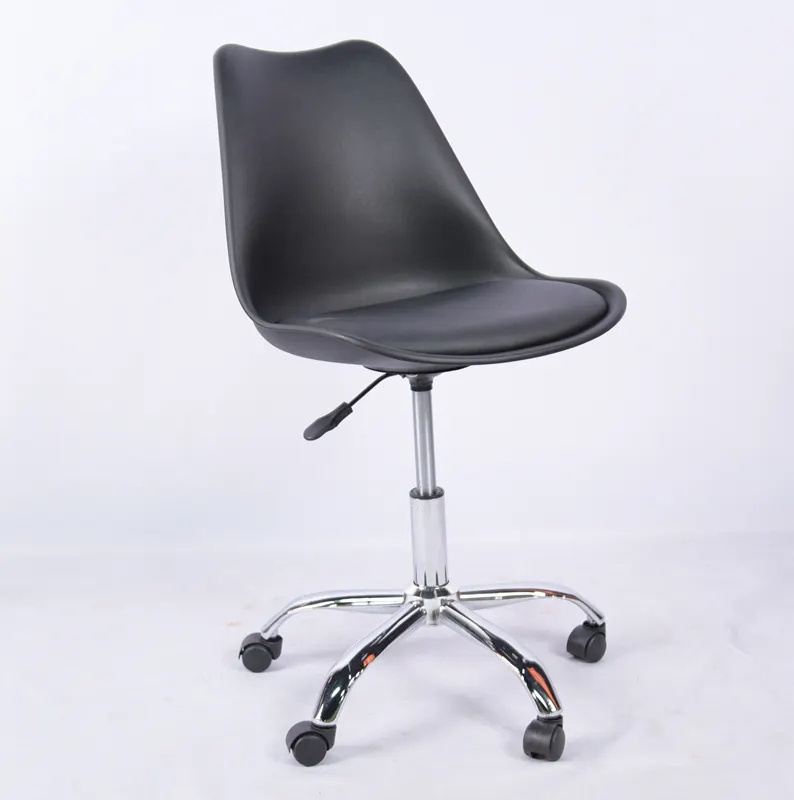 Modern Cheap High Quality Cushion Seat Swivel Chairs Plastic Cushion Seat Office Chair with Caster Wheels