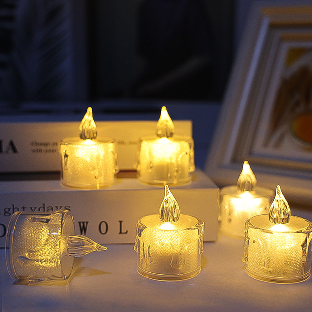 long lasting battery operated electric flameless led votive tealight candles with bright warm light