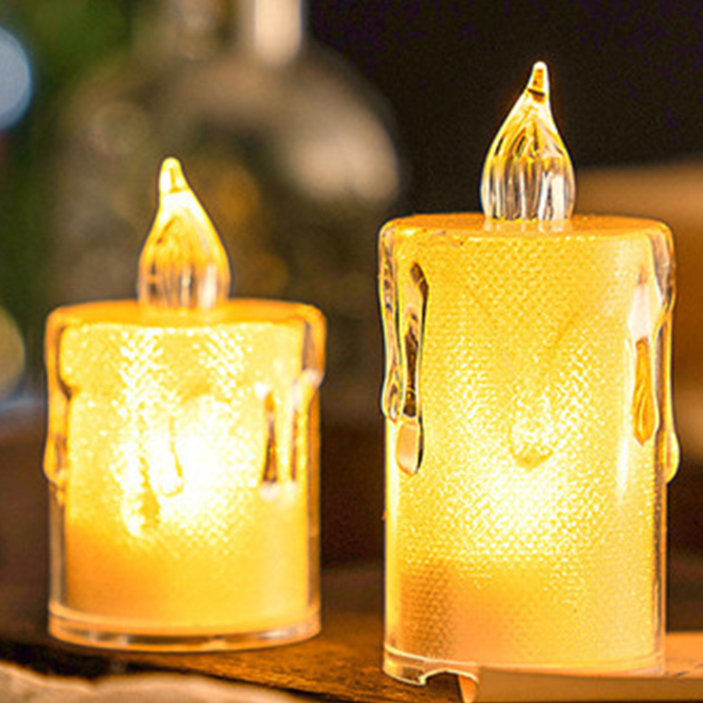 long lasting battery operated electric flameless led votive tealight candles with bright warm light