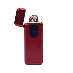 Creative Ultra Thin fingerprint Usb charging Lighter Personalized No Flame Cigarette Cigar Electric Lighter