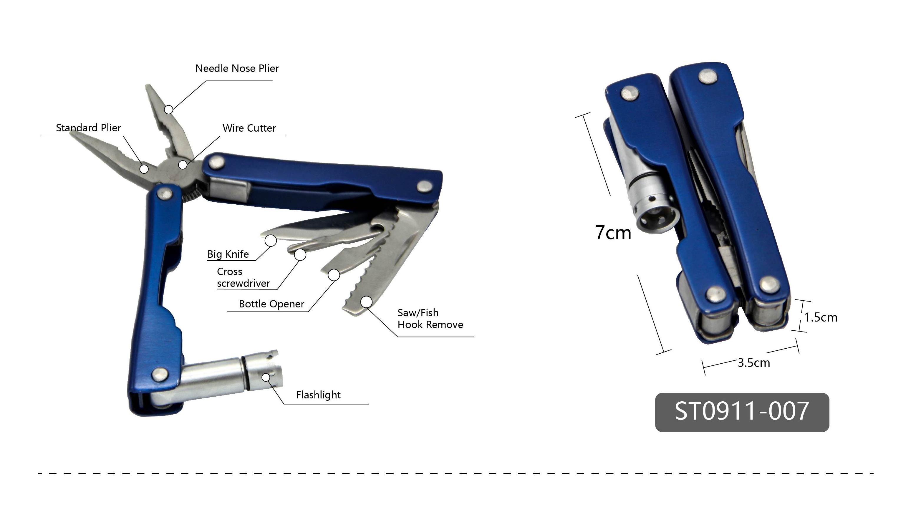 Custom Logo Multi-tool Pocket Knife Multitool Multy with Pliers Screwdriver Knife Flashlight