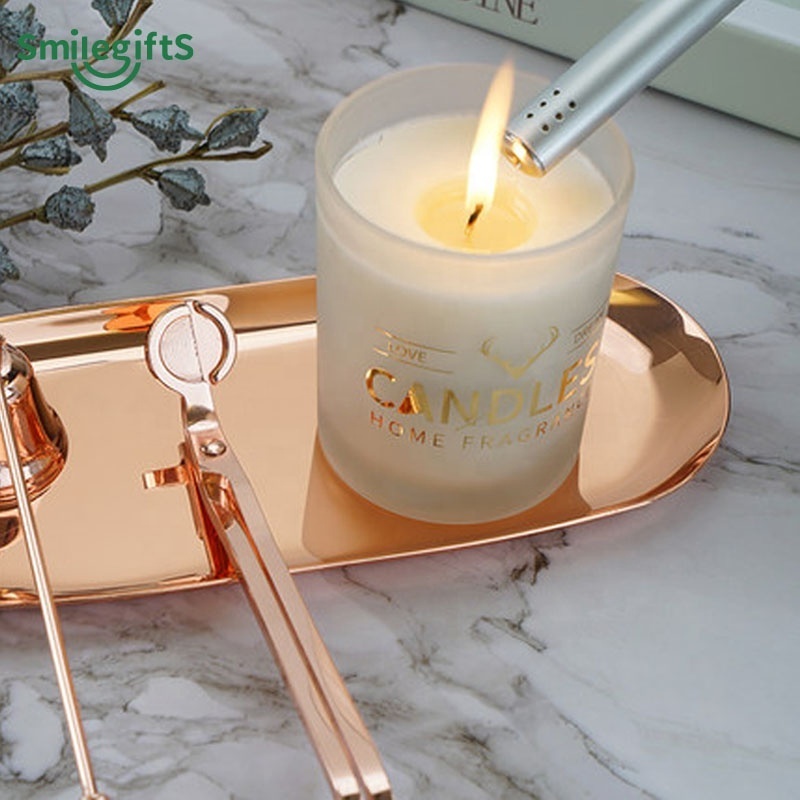 Candle care kit Luxury Scented Aluminum Inflatable  Gas Candle Flame Refillable Butane Lighter Snuffers