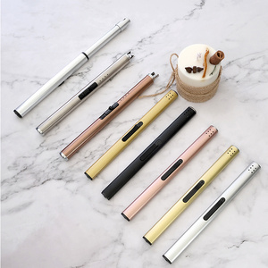 2022 luxury metal usb arc electric rechargeable candle lighter and candle accessories set custom with logo