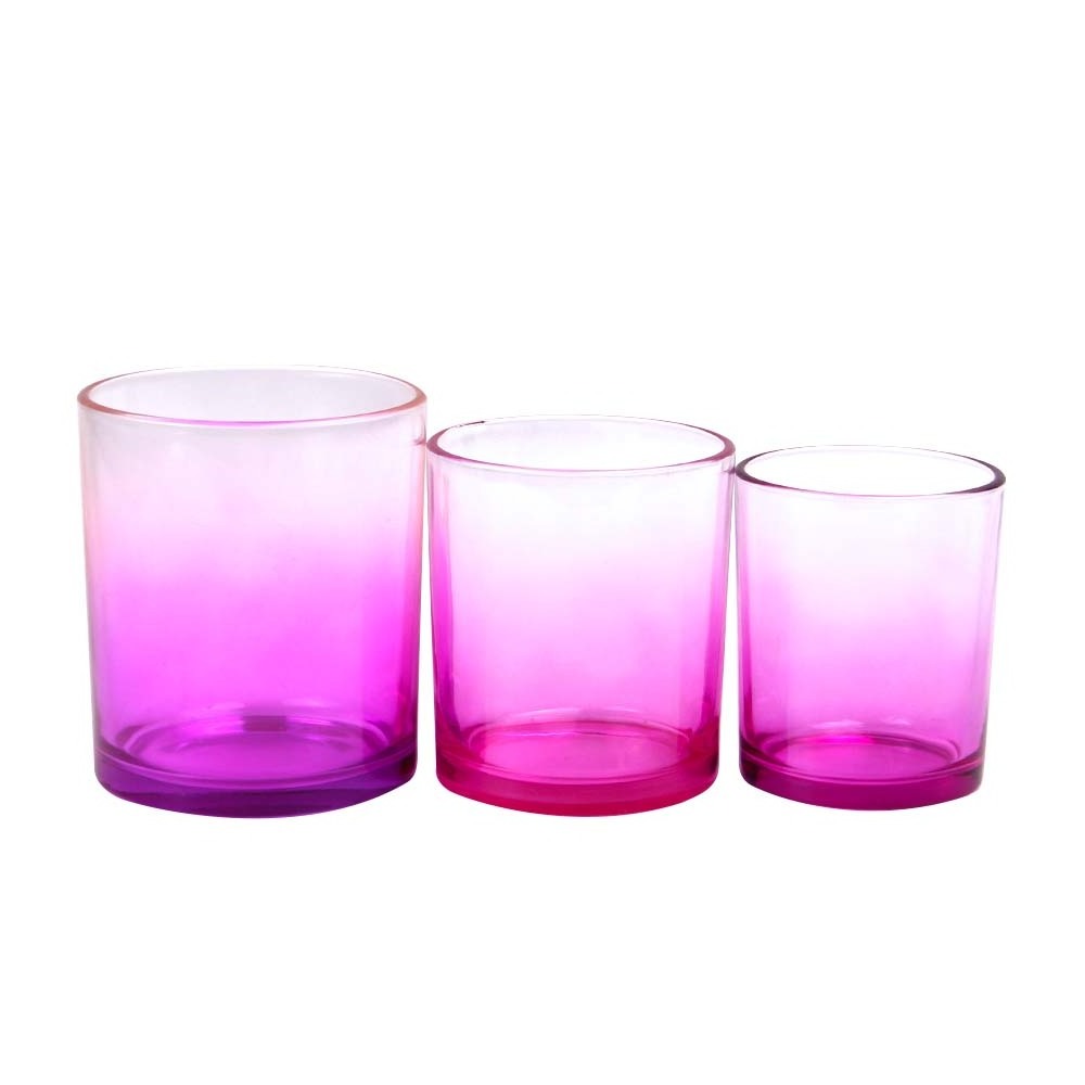 Custom Private Label Empty Glass Candle Jars Candle Holders 8oz Matte Color Glasses with Lids