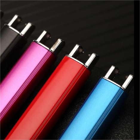 Custom Windproof Electronic Rechargeable Metal Lighter USB Flameless Plasma Arc Candle Lighter