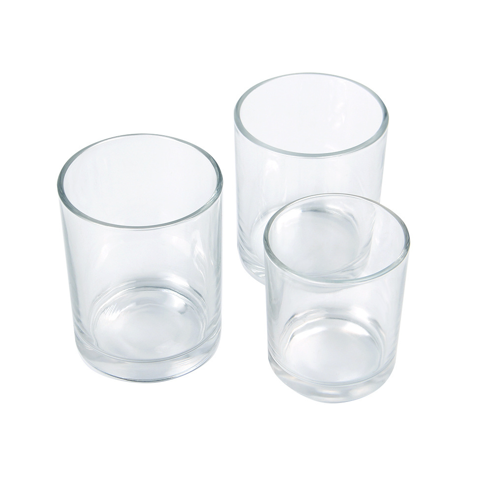 Custom Private Label Empty Glass Candle Jars Candle Holders 8oz Matte Color Glasses with Lids