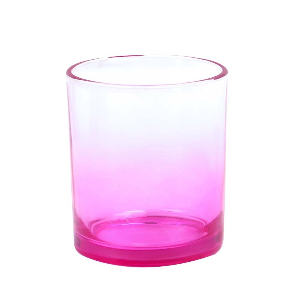 Custom Private Label Empty Glass Candle Jars Candle Holders 8oz Matte Color Glasses with Lids