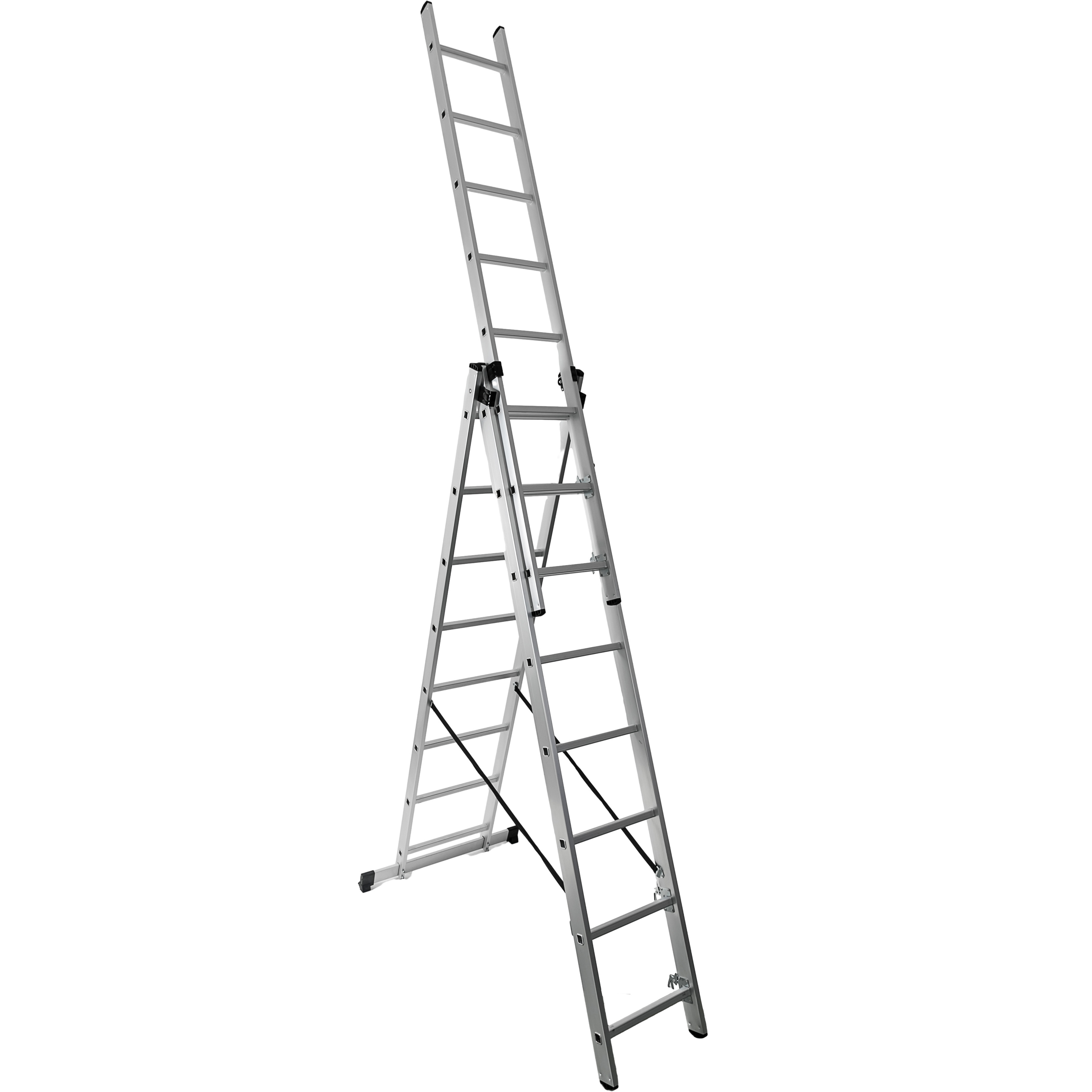 Multi-purpose Foldable Safety Extension Aluminum Ladder 3 layer TUV/GS