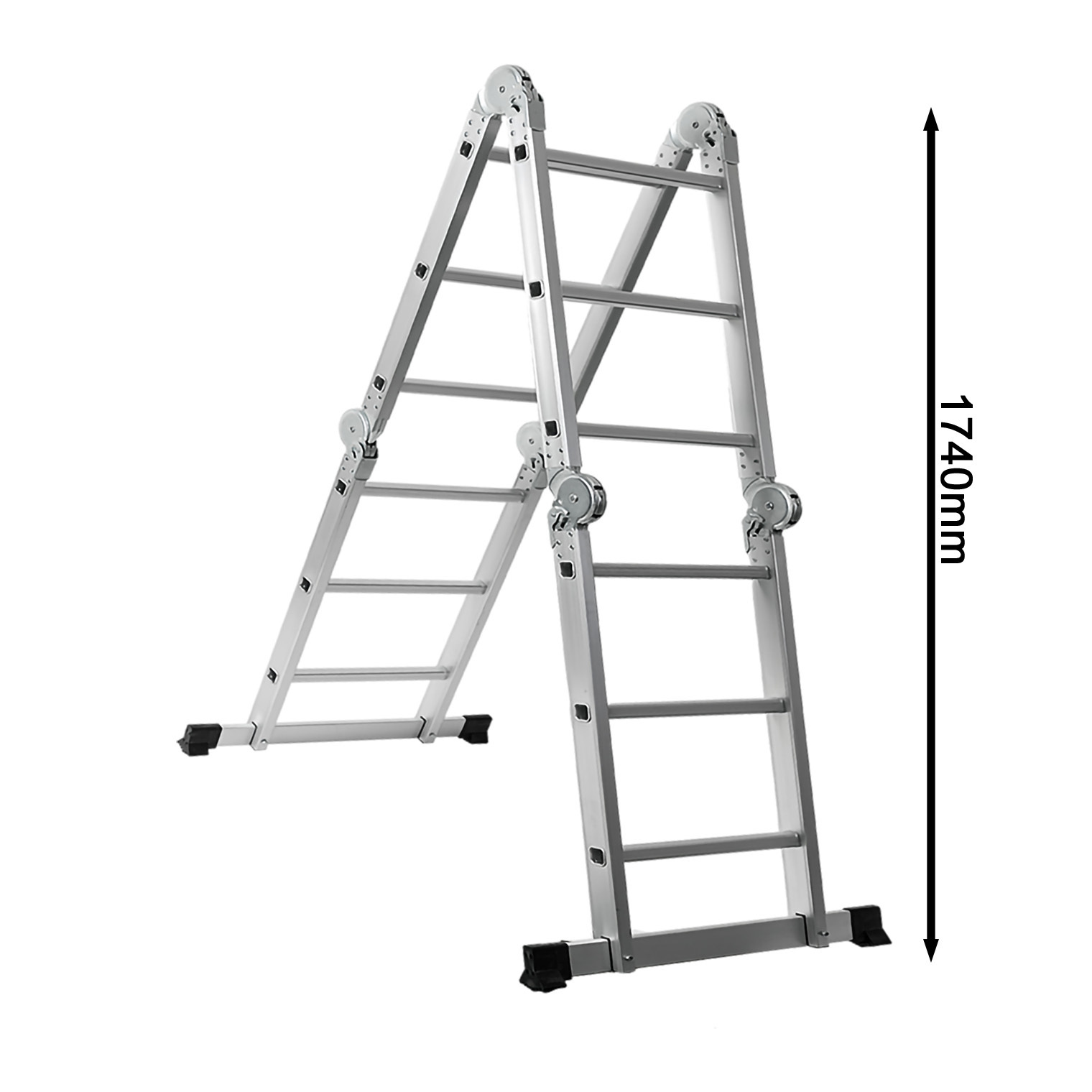 2023 Hot Sell Safety Locking Hinges Lightweight Multi Purpose Folding Aluminium Ladder