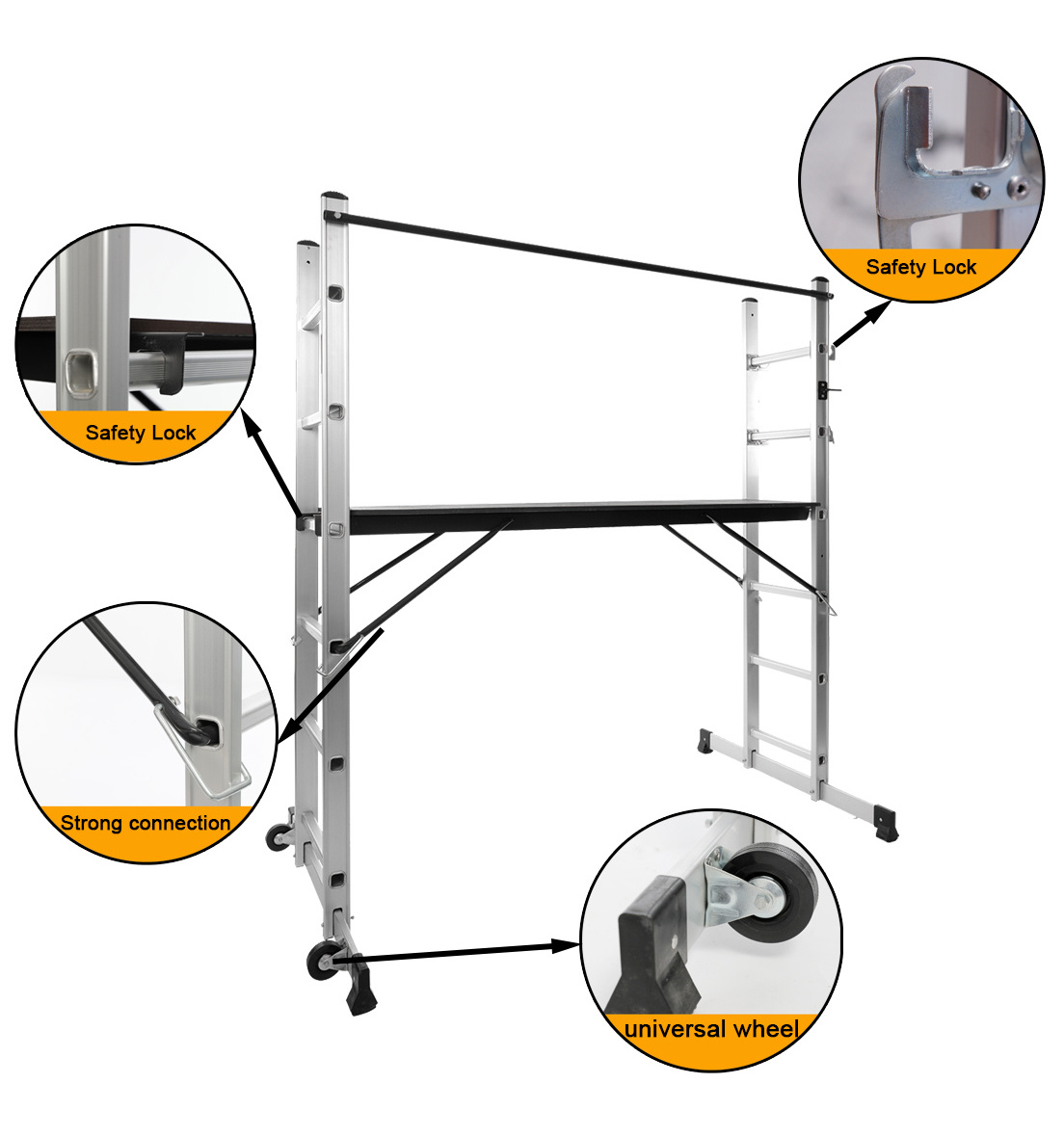 High Quality Construction Used Mini Aluminium Folding Scaffolding For Sale