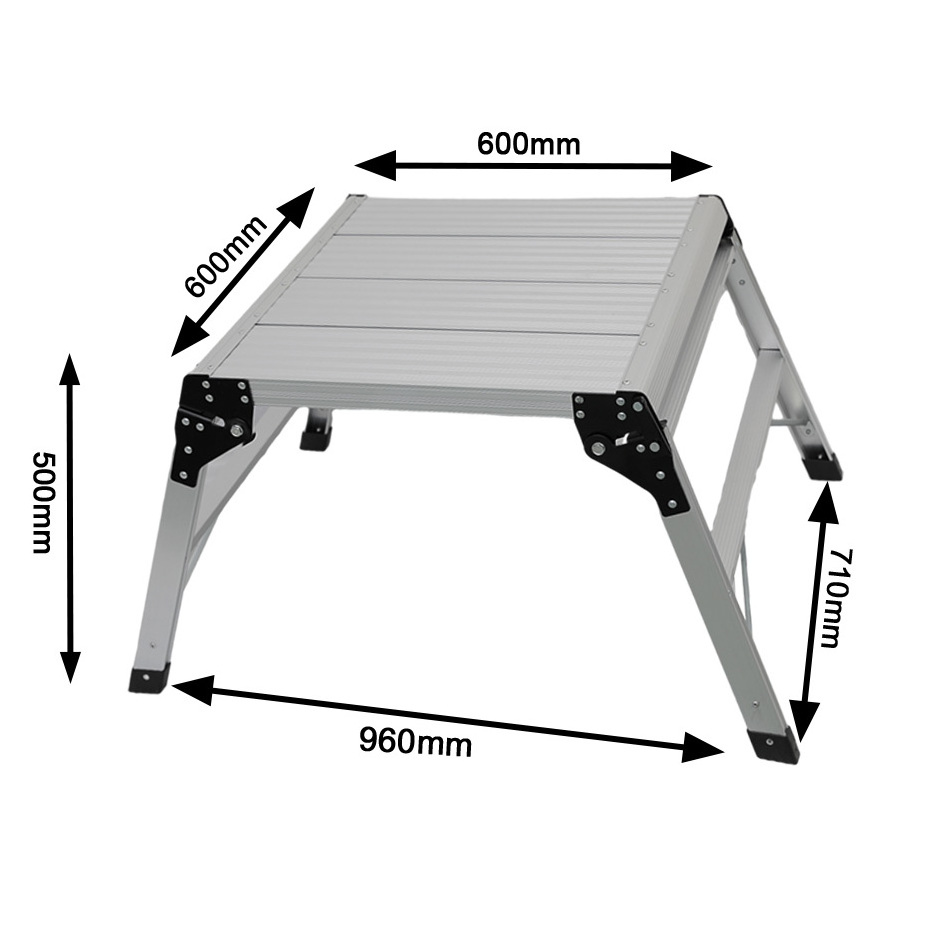 2023 Hot sale portable aluminium portableadjustable work platform working  platform ladder