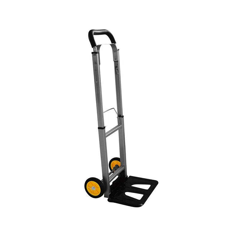 GS certificate aluminium handtruck, two wheels outdoor steel foldable hand trolley hand truck folding luggage cart