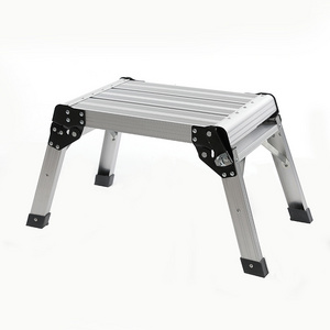 Special Design Adjustable Aluminium Car Wash Folding Platform Ladder On Sale