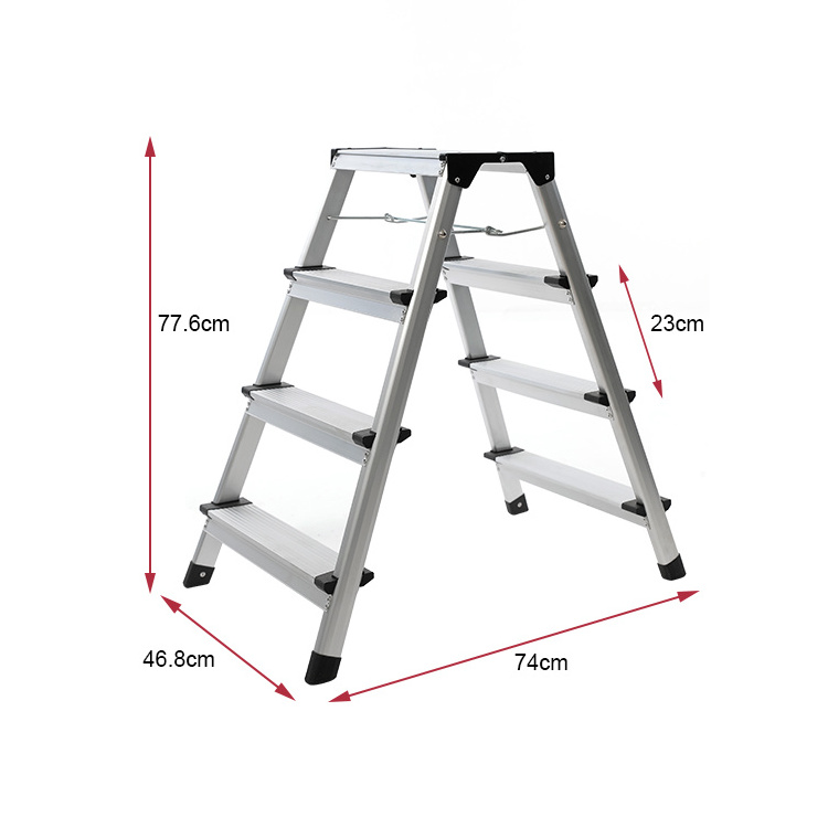 Wholesale Anti Slip Household Stools Step Aluminium Folding 3 Step Ladder