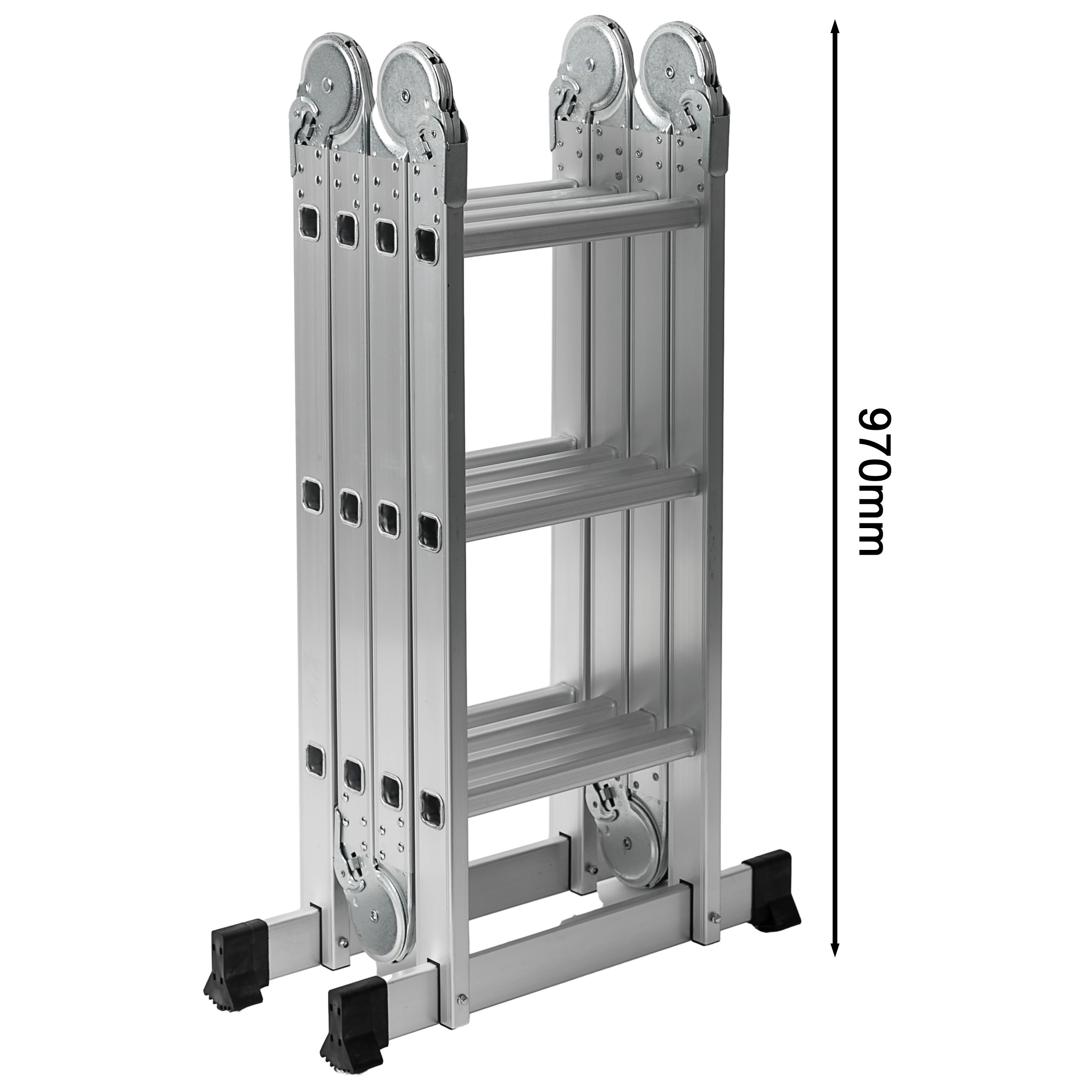 2023 Hot Sell Safety Locking Hinges Lightweight Multi Purpose Folding Aluminium Ladder