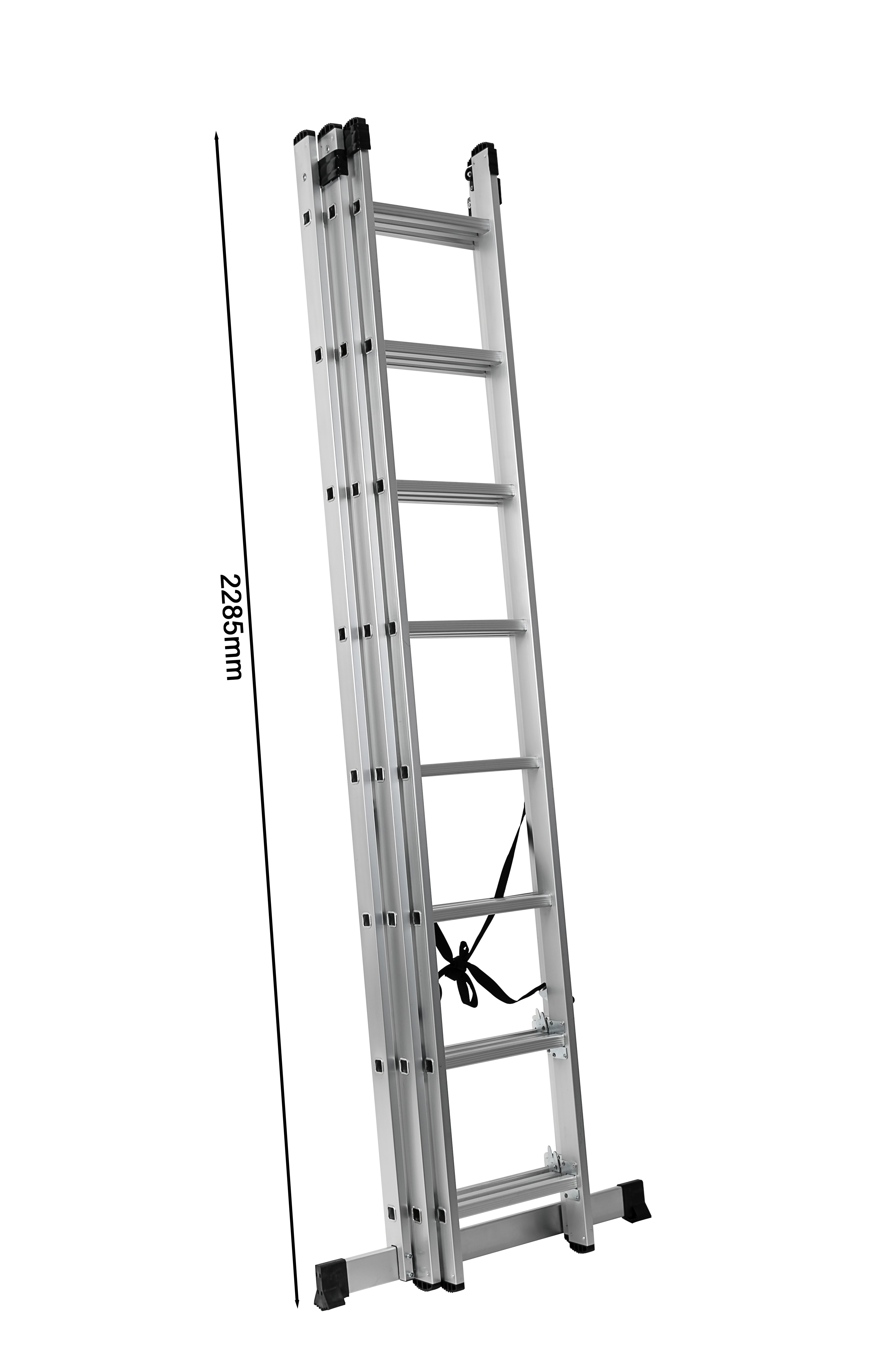 Multi-purpose Foldable Safety Extension Aluminum Ladder 3 layer TUV/GS