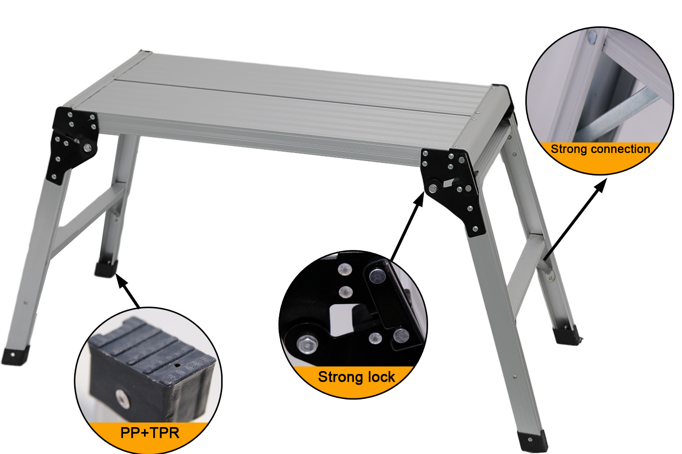 2024 Hot sale ML-202 ALUMINUM WORK PLATFORM EN131 BS2037 safety platform ladder