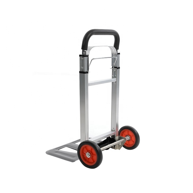 GS certificate aluminium handtruck, two wheels outdoor steel foldable hand trolley hand truck Domestic handtruck trolley