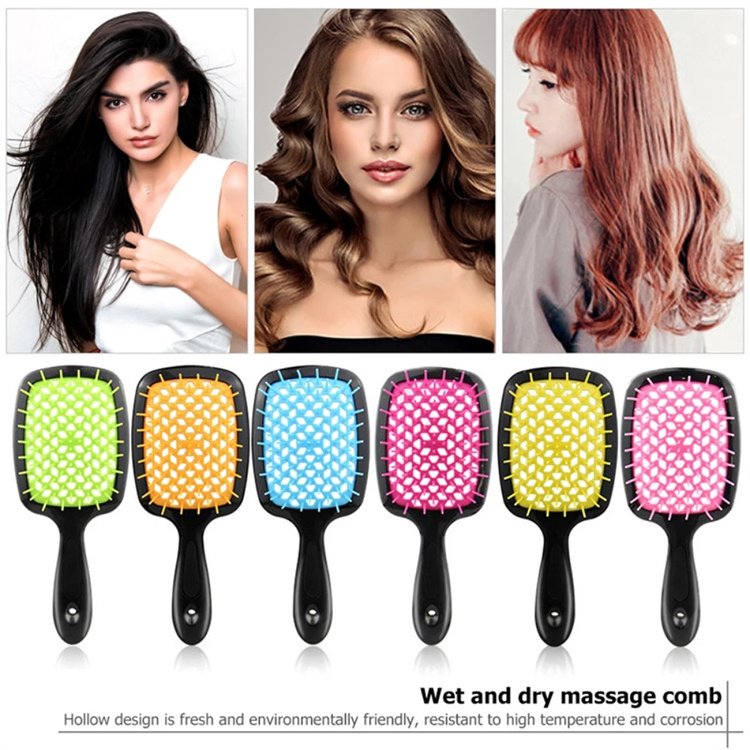 Private Logo Hot Selling Plastic Handle Detangling Brush Multifunctional Octopus Hair Comb and Brush for Curly Hair