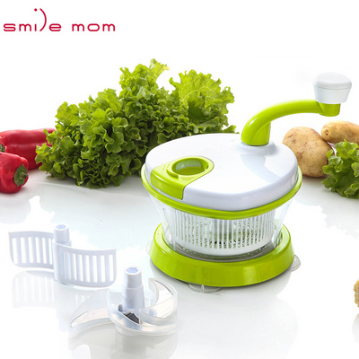 Smile mom 4 in 1 Food Processor Mixing & Separator Egg Vegetable Dryer Swift Food Chopper Through Rotating Handle