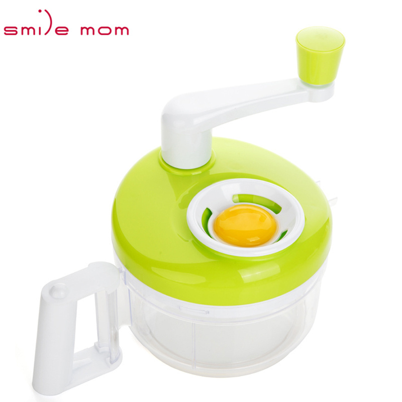 Smile mom 4 in 1 Multi Food Processor Mixing & Separator Egg - Salad Spinner - Manual Vegetable Chopper