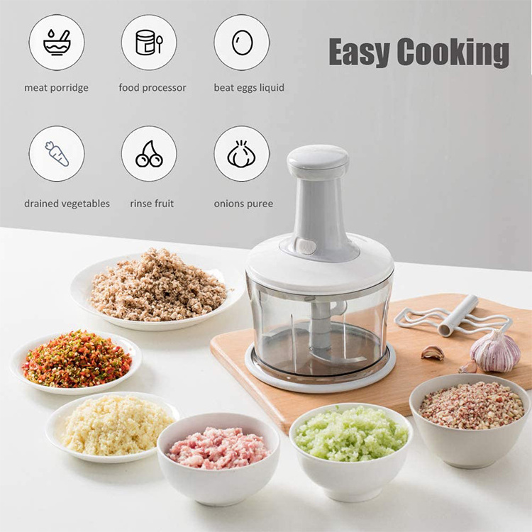 Kitchen Accessories Stainless Steel Manual Handheld Food Chopper Vegetable Onion Press Chopper