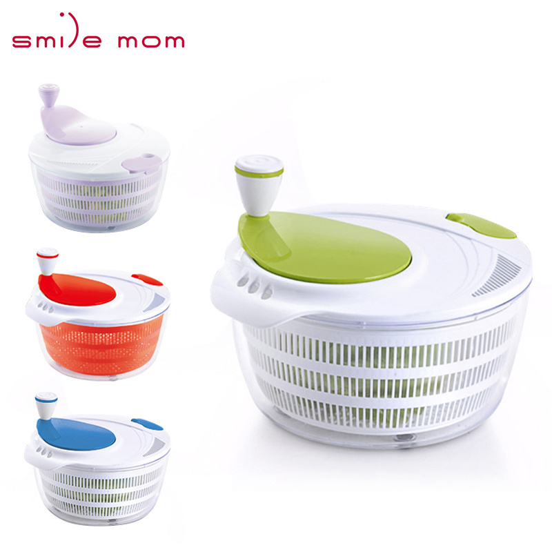 Kitchen manual vegetable washer fruits dryer water drainer salad spinner